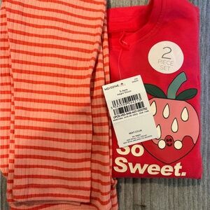 Next Kids Pajama Set - Red and Pink Strawberry Design